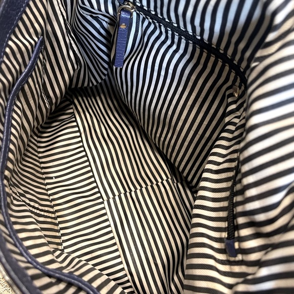 KATE SPADE Cobalt Blue Pebbled Leather Satchel Tote Shoulder OR Hand Bag CLEAN - Picture 10 of 12